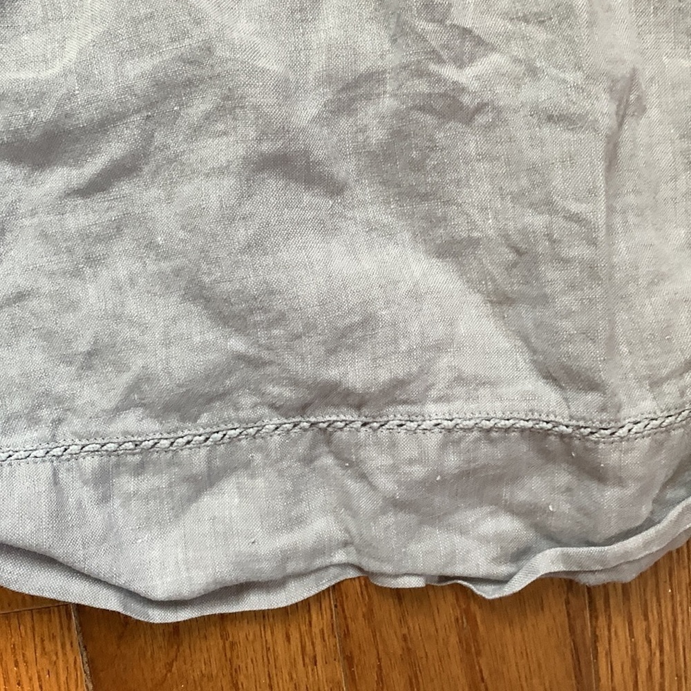 J.Jill Love Linen Hemstitched Detail Garment-Dyed Lightweight Dress Petite Large - Picture 5 of 11